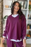 The Sunday Morning V Slouch Sweatshirt Aubergine